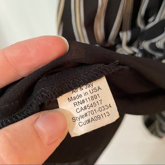 Ali & Jay Black & White Striped Smocked Mini Dress - Picture 5 of 11